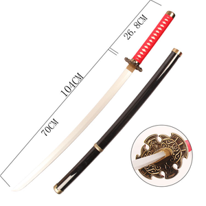 Espada de Madera para <span class=keywords><strong>Cosplay</strong></span> de Anime Japonés, Tasaka, Diente Roto de Hierro, Arma Bakusaiga, Cuchillo de Madera - Product Image 2