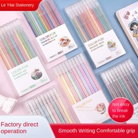 Stylo gel pleine couleur Morandi Baiyi Stationery, ensemble de 60 couleurs en plastique avec pointe aiguille de 0,5 mm - Surligneur multicolore pour notes