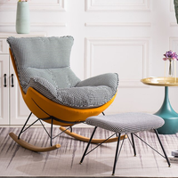 Sillón Tipo Huevo con Respaldo Extensible Personalizable, Estilo Moderno para Sala de Estar, Dormitorio, Apartamento, Hotel, Tapizado en Tela