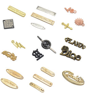 Customized Metal Logo <b>Tag</b> Branded Metal Label Brand Label for Handbag Decoration - Product Image 3