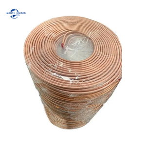 Tube en <span class=keywords><strong>cuivre</strong></span> spiralé T2 <span class=keywords><strong>sans</strong></span> <span class=keywords><strong>soudure</strong></span>, étiré à froid, décapé et passivé, pour le soudage par évasement de <span class=keywords><strong>tuyauterie</strong></span> de refroidissement de réfrigérateur sur mesure EN 1057 - Product Image 5