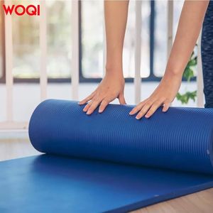 Tapis de yoga Woqi 6 mm d'épaisseur, en caoutchouc antidérapant, bleu marine, pour la gym, les exercices et l'usage domestique - Product Image 3