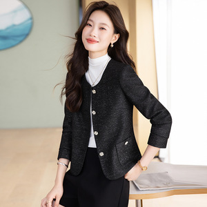 Light Purple Women's Blazer Long Sleeve Solid Color Polyester Anti-Wrinkle Spring Autumn Casual Suit Jacket - Product Image 2