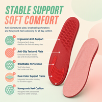 Semelles Confort Sportives en Mousse à Mémoire de Forme Douce avec Coussinets de Talon pour le Jogging, le Cyclisme et le Fitness