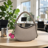 Sac bandoulière croisé haut de gamme pour femme en forme de croissant avec doubles poignées tressées, en cuir PU imperméable, grande capacité
