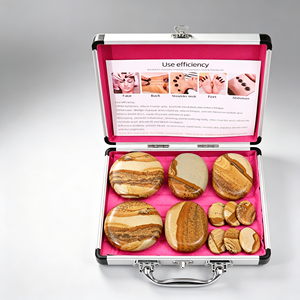 Ensemble de pierres de massage rondes chaudes pour spa à domicile, beauté et soulagement de la pression des bras - Product Image 3