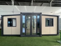 Maison préfabriquée en conteneur extensible très bon marché, 20 pieds, 40 pieds, en acier, pliable, villa préfabriquée, 4 chambres avec toilettes, usine