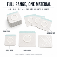 Patch Sanfu en tissu non tissé laminé à chaud, patch vierge respirant pour points d'acupuncture, prêt à l'application