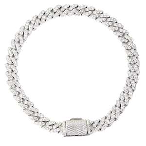 Wholesale 925 Silver White/Yellow/Rose Gold Plated Hip Hop Cuban Chain GRA Certificate Slim Chain 6mm Width Moissanite Bracelet - Product Image 5