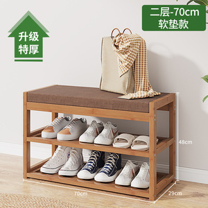 <b>Shoe</b> rack and bench, integrated floor-standing multi-layer <b>storage</b> <b>shoe</b> rack for home use, bedroom, and entryway. - Product Image 3