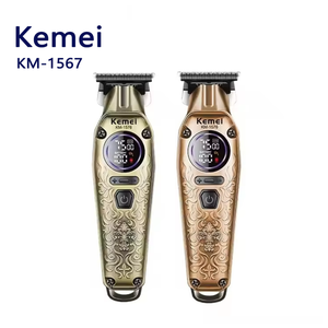 Kemei Km-1576 1200mAh <span class=keywords><strong>Tondeuse</strong></span> de Barbier <span class=keywords><strong>Sans</strong></span> <span class=keywords><strong>Fil</strong></span> Professionnelle en Métal pour Salon de Coiffure et Toilettage - Product Image 2