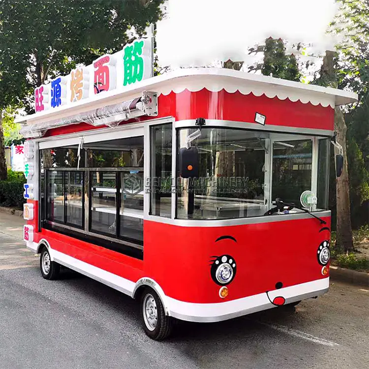 Mobile Coffee Truck Pizza Juice Shop Dining Car Outdoor Restaurant Mobile Kitchen Electric Food Cart Imbisswagen