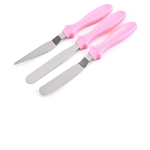 Juego de 3 Espátulas de Acero Inoxidable para Decoración de Pasteles y Repostería, Accesorios Ecológicos para Plato Giratorio, Personalizables para Alimentos - Product Image 1