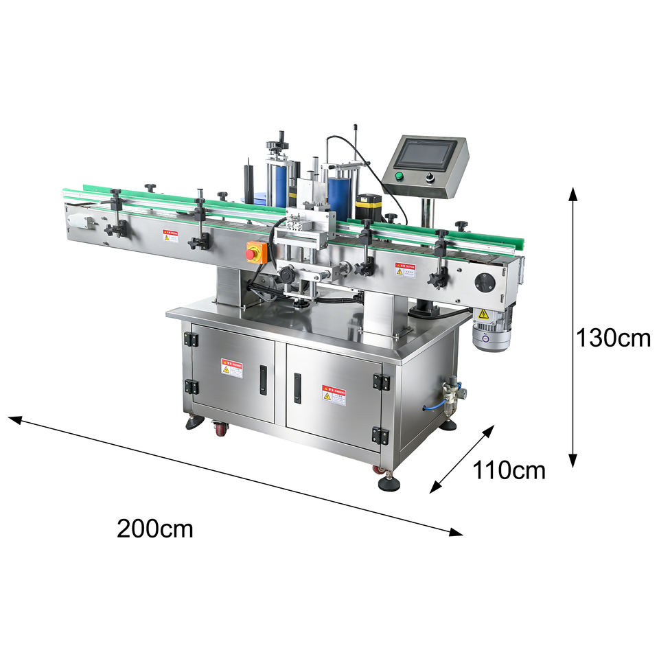 Automatic Vertical Round Bottle Labeling Machine Wrap-Around Self ...