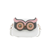 Petit sac à main mignon en cuir PU en forme d'animal de dessin animé Hibou pour dames Sac à main de luxe de créateur Sacs à bandoulière pour femmes