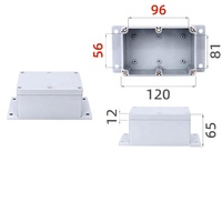 Boîtier Électrique Étanche IP65 pour Intérieur, Boîte de Jonction en ABS Antirouille Durable avec Oreilles de Fixation et Couvercle Transparent