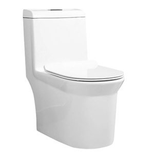 <span class=keywords><strong>WC</strong></span> moderne monobloc allongé en céramique <span class=keywords><strong>à</strong></span> double chasse avec siphon S, économique, fabriqué en Chine - Product Image 1