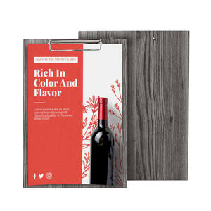 Portapapeles Mini de Alta Calidad, Portamenús de Madera, Letras, Portapapeles de Lujo, Portamenús de Madera para Restaurante con Clip Metálico - Product Image 1