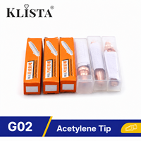 Embout de coupe à l'acétylène G02, buse de coupe au gaz oxyfuel en cuivre pur pour torche de coupe au gaz