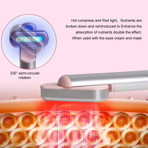 Baguette sonique personnalisée de beauté équipement portatif chauffant pour le rajeunissement de la peau du visage réduisant les poches équipement de massage des yeux - Product Image 2