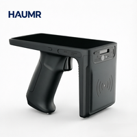 Terminal PDA RFID UHF Portátil HAUMR, con Escáner de Código de Barras Integrado y Pantalla Táctil para Control de Inventario de Libros en Bibliotecas Inteligentes
