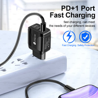 Corea Pug PD18W USB C cargador rápido PD tipo C enchufe adaptador de corriente para iPhone 15 Pro Max/14 Pro Max/14/13/12 Google Pixel