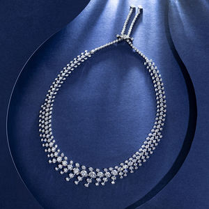 定制奢华项链<span class=keywords><strong>MSN</strong></span>-860工厂价格优质14k 18k金实验室种植钻石项链 - Product Image 4