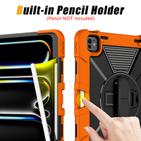 Housse de protection antichoc pour iPad Pro 13 pouces iOS M4 M5 360, idéale pour les entrepôts B2B, avec coins renforcés et protection anti-poussière °   Support rotatif et sangle de maintien