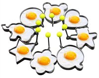Moule à œufs professionnel en acier inoxydable antiadhésif avec poignée, façonneur d'œufs pour sushi, crêpes, biscuits