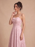 Robes de Soirée Jacquard pour Invitées de Mariage, Robes Longues en Satin pour Femmes, Robes de Bal Personnalisées Longueur Ras du Sol, Robes Formelles pour Occasions Spéciales
