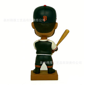 Baseball <b>Bobblehead</b> Doll Swing Pose Sports Gift Figure Customizable Resin Souvenir - Product Image 2