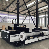 Tuosheng 3015/4020/6025 tôle tube et plaque fibre laser machine de découpe tube tuyau aluminium cuivre cutter