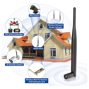 Golflenginkt 195Mm 5dbi 2.4Ghz 5.8Ghz <span class=keywords><strong>Wifi</strong></span> Antenne Lange Afstand Zweep Antenne Met Rf Kabel Sma Vrouwelijke Naar Aangepaste Connector - Product Image 2
