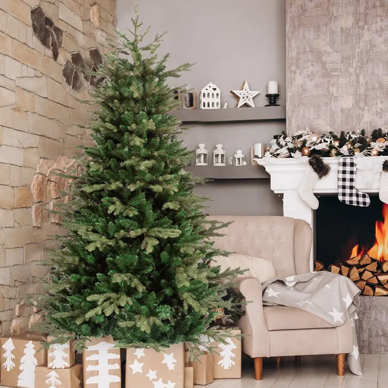 Árbol de Navidad gigante LED preiluminado para exteriores, 12 pies, venta al por mayor
