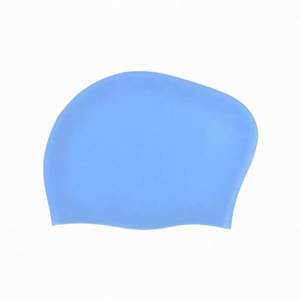 Bonnet de bain unisexe en silicone pour cheveux longs, antidérapant, haute élasticité, protection des oreilles, imperméable, couleur unie, USA Mairun - Product Image 2