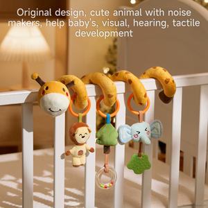 Jouets sensoriels <span class=keywords><strong>pour</strong></span> poussette Tumama, girafe en peluche, jouets mobiles <span class=keywords><strong>pour</strong></span> berceau et siège auto, jouets à couinements <span class=keywords><strong>pour</strong></span> nouveau-nés, hochets suspendus en spirale <span class=keywords><strong>pour</strong></span> poussette - Product Image 3