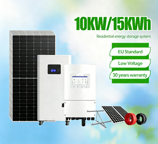 10KW 15KWh Residential Solar Energy Storage System EU Standard Low Voltage PV Kit Complete Solar Power Solution for Home Use