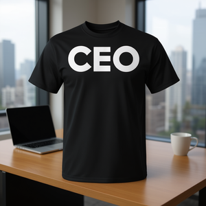 T-Shirt CEO Nera Unisex Taglia L per Adulti, Collo Tondo, Manica Corta, Stampa Serigrafica, Abbigliamento Promozionale - Product Image 3