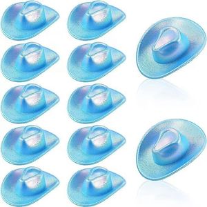 Hstyle Mini Neon Space Cowgirl Hat Cute Disco Cowboy Doll Hat Holográfico Cowboy Dollhouse Decoración para Cowgirl Party HS1674 - Product Image 6