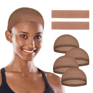 Ensemble de filets <span class=keywords><strong>à</strong></span> <span class=keywords><strong>cheveux</strong></span> et de fixations pour perruques Jinke. Pack de 4/1 ou 2/1. Bandeau antidérapant en silicone de qualité <span class=keywords><strong>alimentaire</strong></span> transparent pour perruques en dentelle, extensions et postiches. - Product Image 1