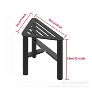 Repose-pieds d'angle de douche en métal Qingguang 32,5x32,5x42 avec étagère de rangement, étanche, pour salle de bain et rasage des jambes - Product Image 4