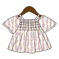 Nouvelle Arrivée Blouse Décontractée d'Été pour Bébé Fille à Épaules Dénudées, Imprimé Personnalisé, Chemise Confortable de Haute Qualité pour Enfants, Idéale pour les Jeux et les Sorties