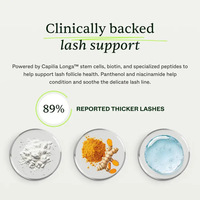 Sérum de croissance des cils avec biotine et peptides, applicateur à bille de jade pour des cils plus épais et plus volumineux