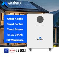 Système de stockage d'énergie solaire hybride 15 kWh en stock UE, onduleur 51,2 V, batterie lithium domestique ESS 300 Ah pour installateurs solaires
