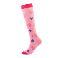 Chaussettes de sport en nylon élastique personnalisées en usine, compression 15-20 mmHg, meilleur soutien, chaussettes de compression athlétiques pour la course à pied et le cyclisme, hauteur genou