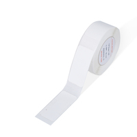 Étiquettes autocollantes découpées à la forme, blanches brillantes, étanches, compatibles RFID, pour imprimantes thermiques de snacks, bonbons et pizzas