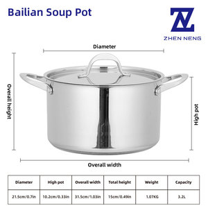 Marmite à soupe en acier inoxydable 304 de qualité supérieure, résistante à la rouille, durable, pour tous les types de cuisinières, directement de l'usine - Product Image 6