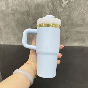 Gobelet pour bébé et enfant avec poignée, plaqué or miroir, revêtement en poudre macaron, 14 oz, pour gravure au laser - Product Image 4