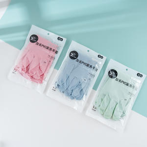 Guantes de PVC para lavar platos, 38 cm, color sólido, impermeables, para limpiar ropa, lavar verduras y platos, hechos en Taizhou - Product Image 2