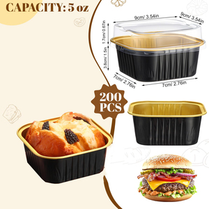 Gold Square Baking Pan Tray Disposable Cake Packaging <b>Foil</b> <b>Container</b> Party Supplies Kits Aluminium <b>Foil</b> Baking Pans - Product Image 5